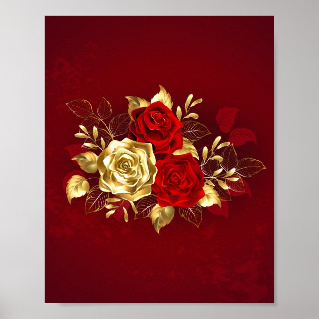 Affiche Three Jewelry Roses (Devant)