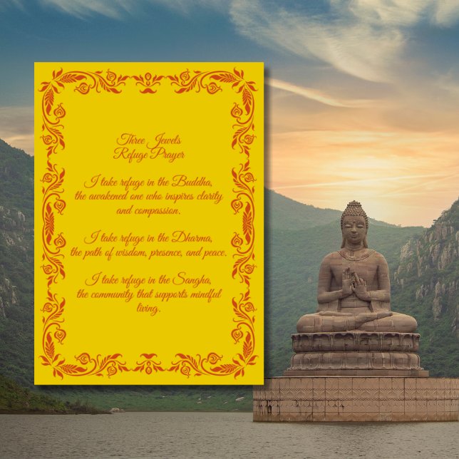 Affiche Three Jewels Refuge Buddhist Minimalist Adult  (Créateur téléchargé)