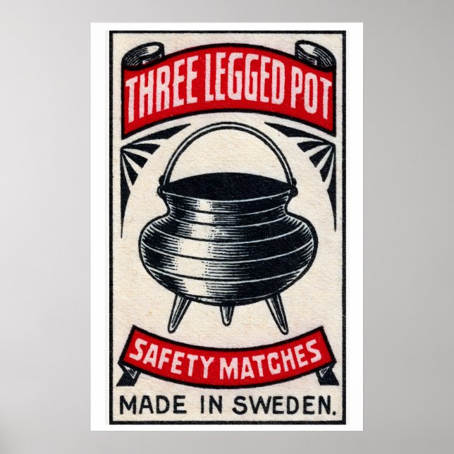 Affiche Three Legged Pot - Matchbox Print - Aesthetic Wall (Devant)