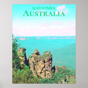 Affiche Three Sisters Katoomba scenic Australia travel