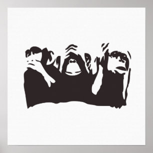 Affiche Three wise monkeys