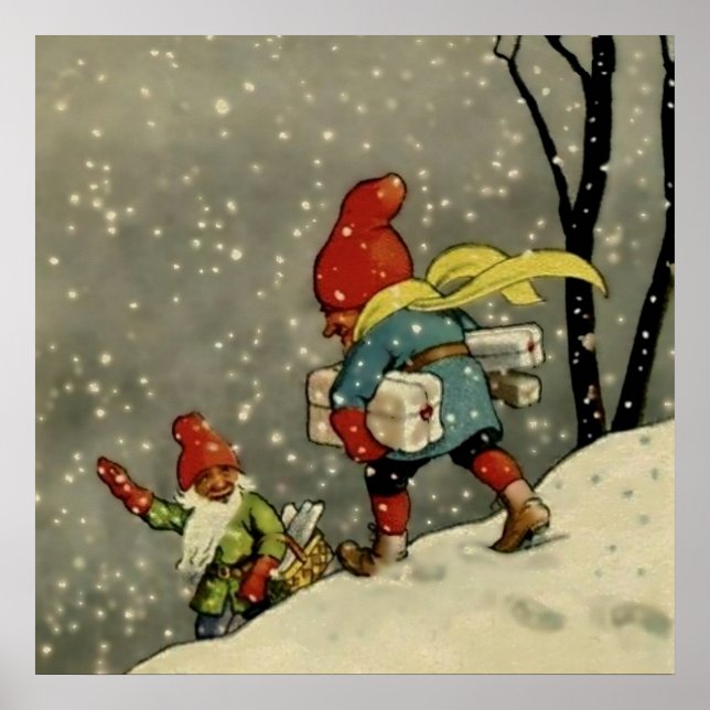 Affiche “Through the Snowstorm” by Jenny Nystrom (Devant)