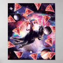 Thug Space Chat Sur Dinosaur Unicorn - Pizza
