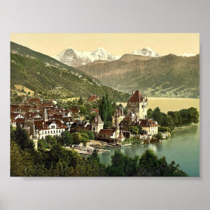 Affiche Thun, Oberhofen, Oberland bernois, Suisse cla