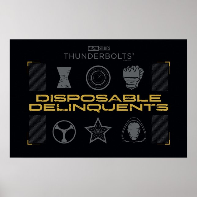 Affiche Thunderbolts* | Disposable Delinquents (Devant)