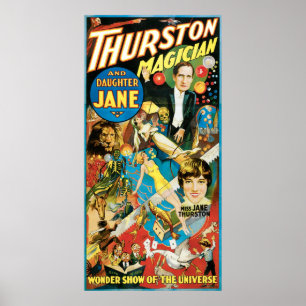 Affiche Thurston Le grand magicien et fille Jane
