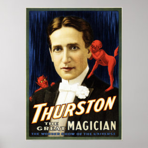 Affiche THURSTON Le Grand Magicien Retro American Theatre
