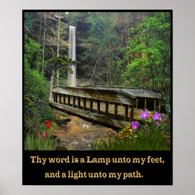 Affiche Thy word is a lamp  psalm 119 (Devant)