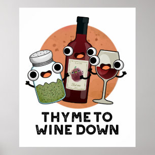 Affiche Thyme Pour Vivre Drôle Chill Pun