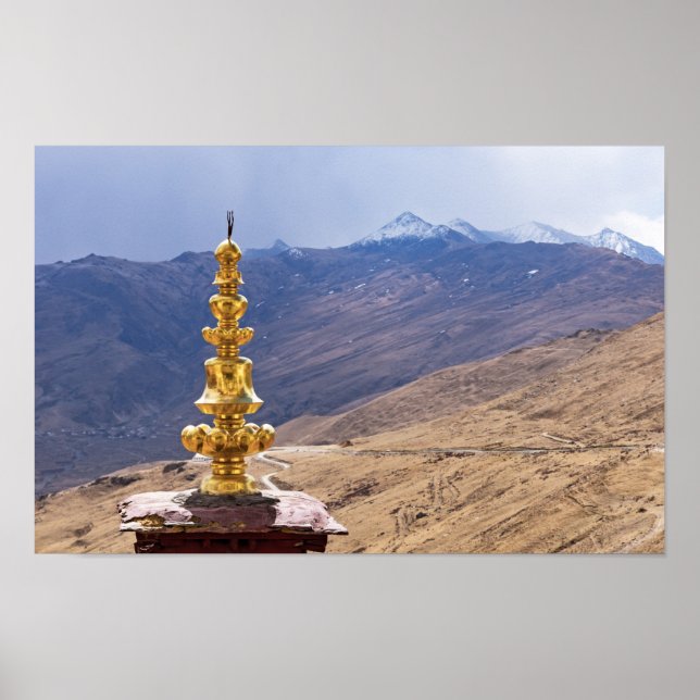 Affiche Tibet - Monastère bouddhique de Ganden (Devant)
