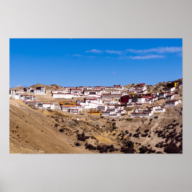 Affiche Tibet - Monastère bouddhique de Ganden (Devant)