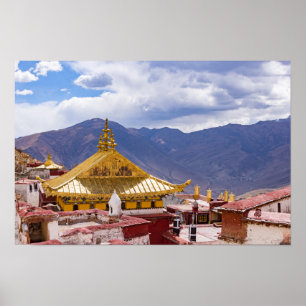 Affiche Tibet - Monastère bouddhiste de Ganden