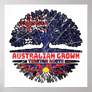 Affiche Tibet Tibétain Australien Australie Arbre Racines