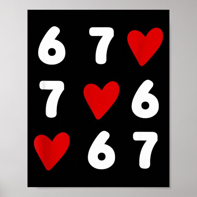Affiche Tic Tac Toe drôle de la Saint-Valentin 67 Meme Six (Devant)