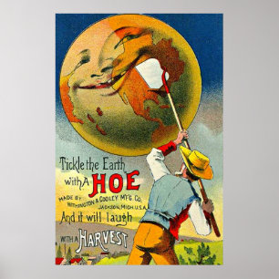 Affiche Tickle the Earth - Carte de commerce victorienne