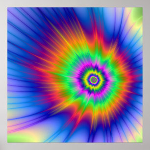 Affiche Tie Dye Fireball