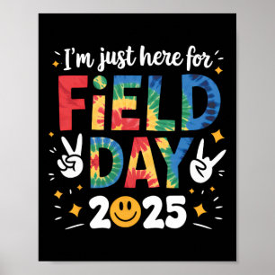 Affiche Tie Dye juste ici pour la journée de terrain 2025