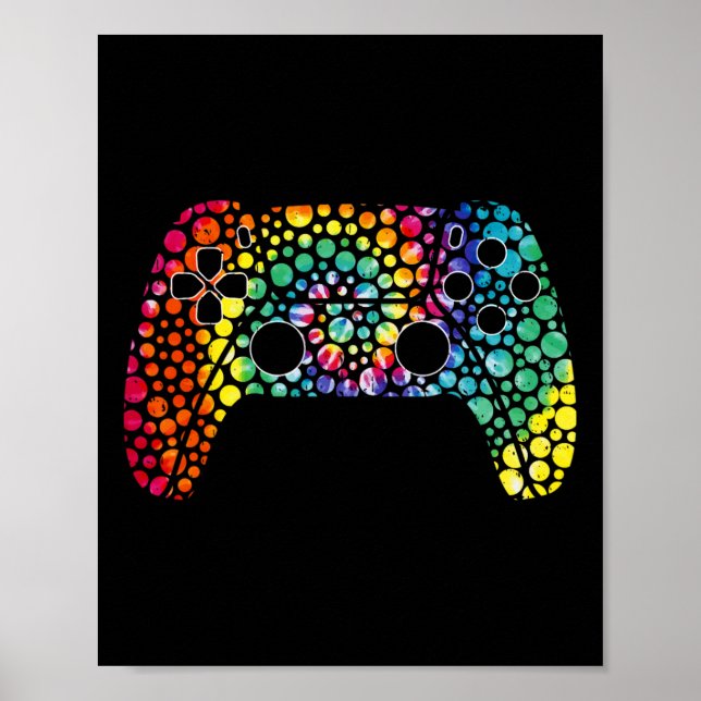 Affiche Tie Dye Polka Dot Jeu Vidéo Joyeux Dot Day Shirts (Devant)