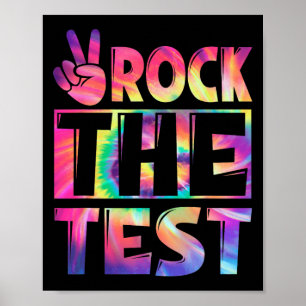 Affiche Tie Dye Rock Le Test Joyeux Test Jour Enseignant L