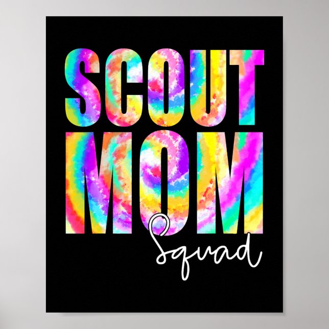 Affiche Tie Dye Scout Maman Squale Retour À L'École Femmes (Devant)