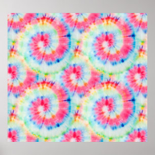 Affiche Tie Dye Spiral, aquarelle art.