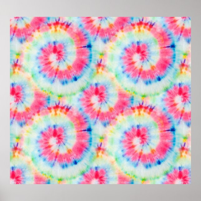 Affiche Tie Dye Spiral, aquarelle art. (Devant)