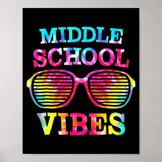 Affiche Tie Dye Vibes de l'école secondaire Étudiant Retou (Devant)