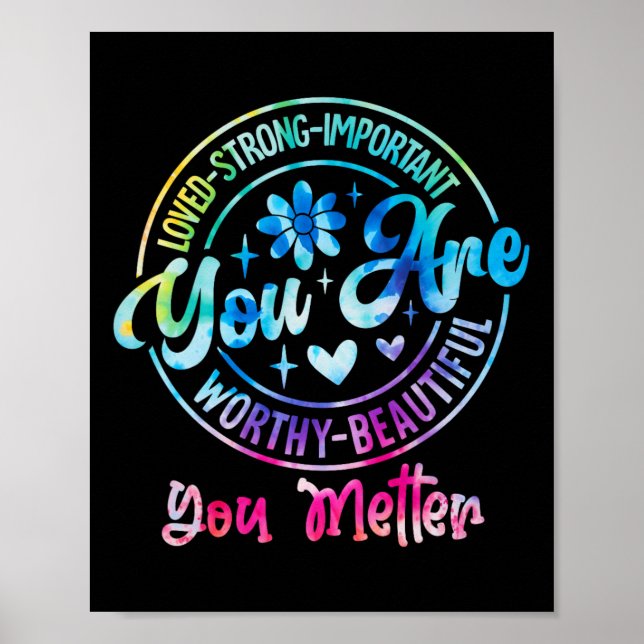 Affiche Tie Dye Vous Êtes Un Problème Mal Santé Mentale Co (Devant)