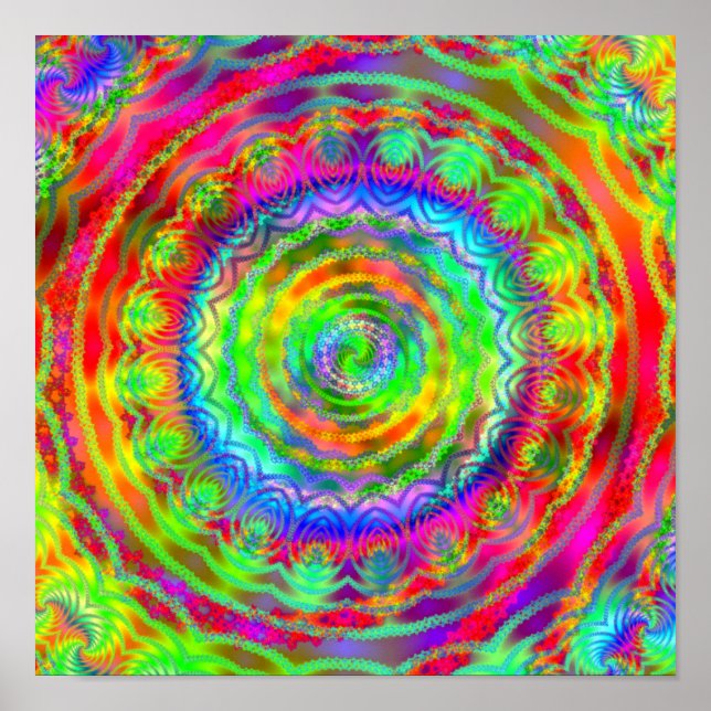 Affiche Tiedye Target (Devant)
