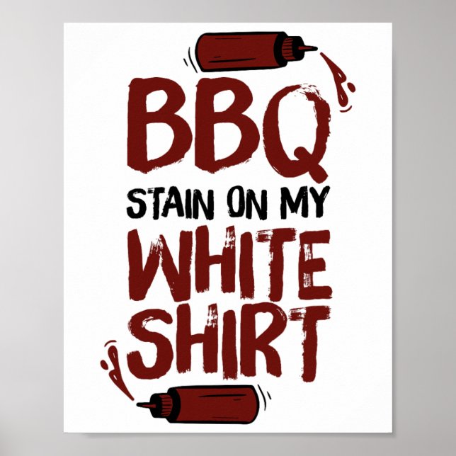 Affiche Tige Barbecue Sur Mon Blanc 1 (Devant)