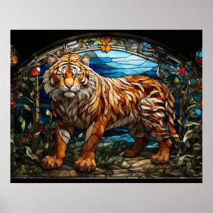 Affiche *~* TIGER 5:4 Or AP68 Imaginaire verre tendu