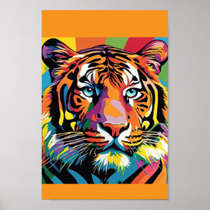 Affiche Tiger Colorblast