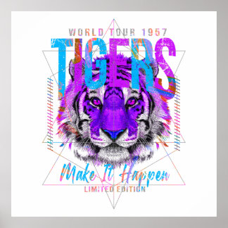 Affiche Tiger Face Art