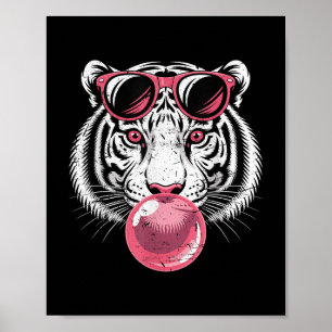 Affiche Tiger Face Pink Sungles Jungle Vibes Amoureux des 