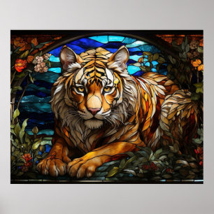 Affiche *~* TIGER Golden AP68 Imaginaire en verre tendu 5: