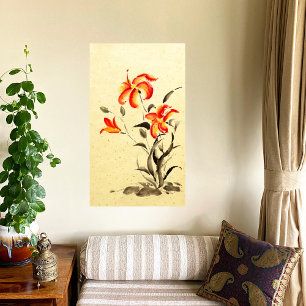 Affiche Tiger Lily - rouge