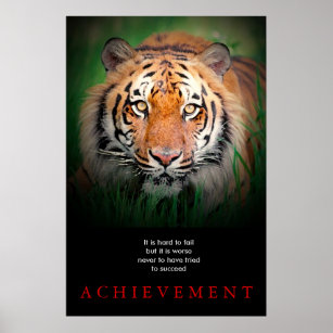 Affiche Tiger Motivation Réussite