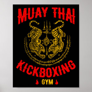Affiche Tiger Muay Thai Kickboxing Gym Mixed martial art E