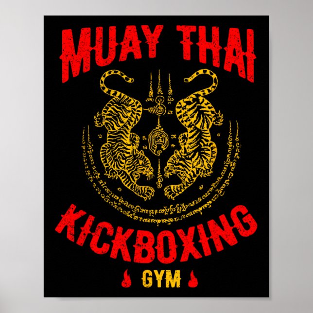 Affiche Tiger Muay Thai Kickboxing Gym Mixed martial art E (Devant)