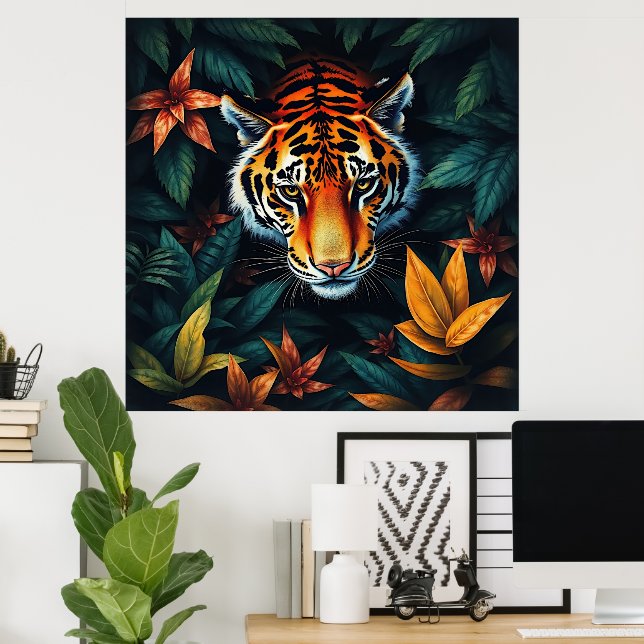 Affiche “Tiger of Mine” – Colourful Tiger Portrait (Bureau à domicile)