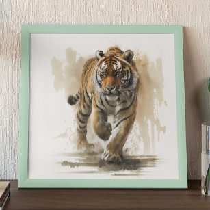 Affiche Tiger peinture Abstraite moderne