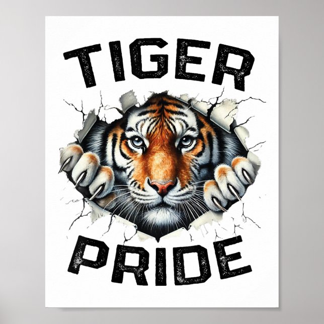 Affiche Tiger Pride Retro Tiger School (Devant)
