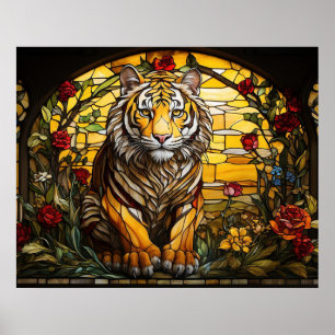 Affiche *~* TIGER Rose 5:4 AP68 Verre Imaginaire
