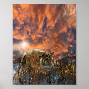 Affiche Tiger Stalking WHISPER ON THE BREEZE