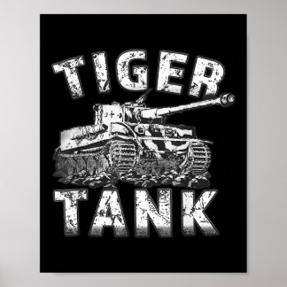 Affiche Tiger Tank Historique Guerre Mondiale 2 2ème guerr