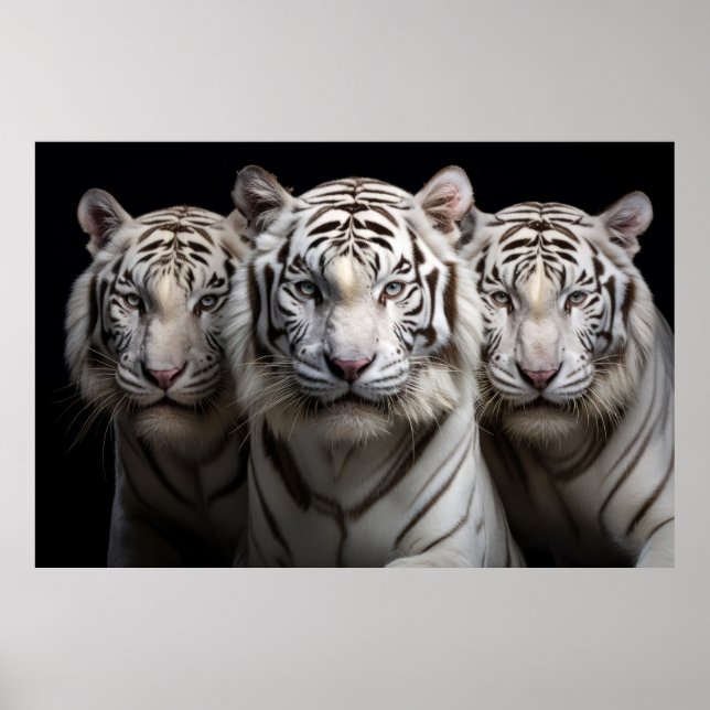 Affiche Tiger Wild Animal Portrait Fierce Power (Devant)