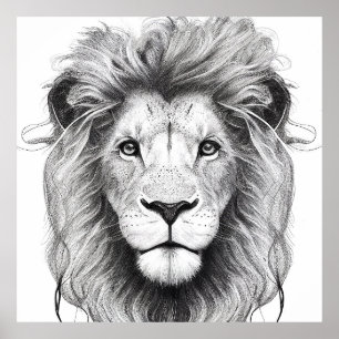 Affiche Tiger Wild Nature Animal Illustration Art Dessin