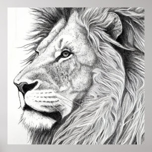 Affiche Tiger Wild Nature Animal Illustration Art Dessin