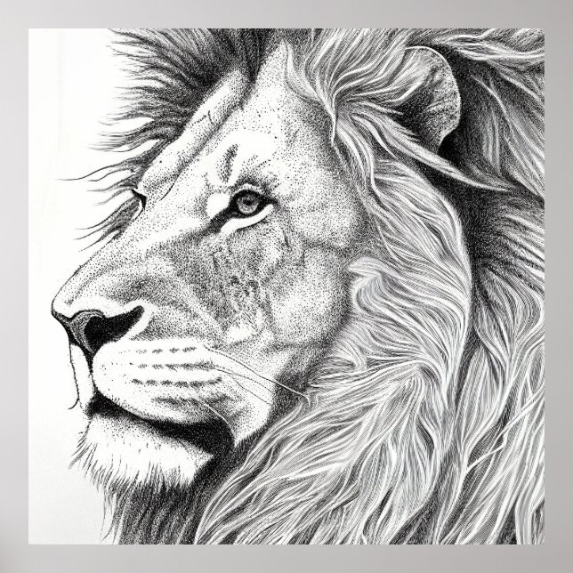 Affiche Tiger Wild Nature Animal Illustration Art Dessin (Devant)