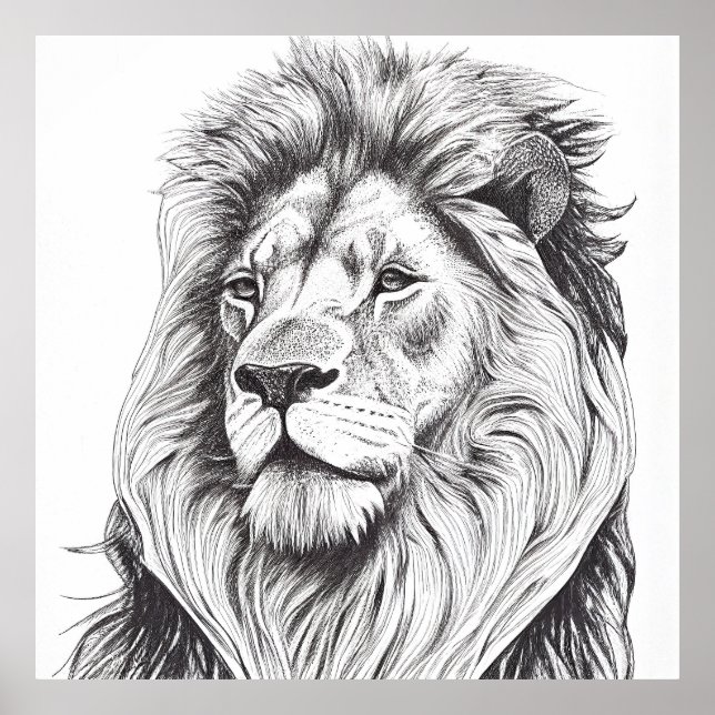 Affiche Tiger Wild Nature Animal Illustration Art Dessin (Devant)